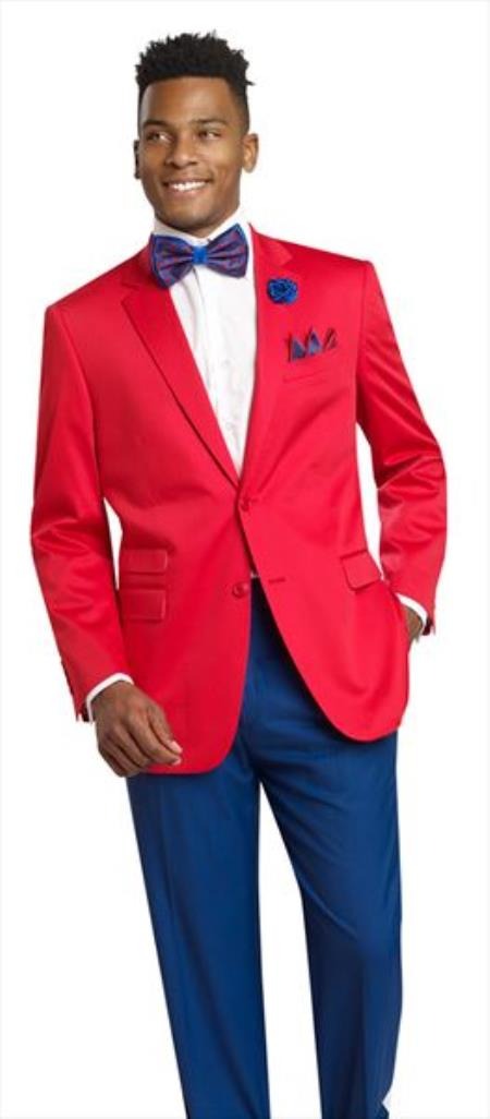 Men's Red 2 Button 2 Piece Cheap Priced Men's Wholesale BlazerJacket For Men Chore Jackets