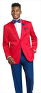 Men's Red 2 Button 2 Piece Cheap Priced Men's Wholesale BlazerJacket For Men Chore Jackets