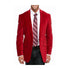 Men’s Red Velvet Big and Tall Blazer, Affordable Clearance Formal Sport Coat for Prom and Parties