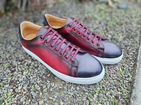 Two Tone Leather Dress Sneaker