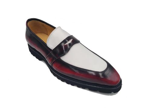 Two Tone Patent Leather Penny Loafer