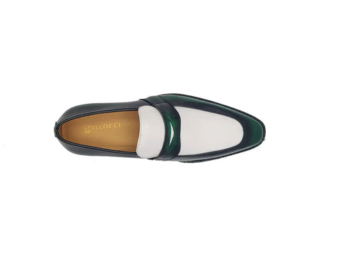 Two Tone Patent Leather Penny Loafer