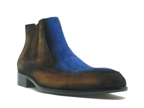 Two Tone Suede Chelsea Boots Carrucci