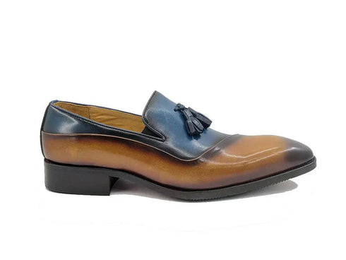 Two Tone Tassel Loafer Carrucci