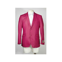 Two Button Slim Fit Plum Single Breasted Blazer