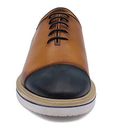 Carrucci Two Tone Cap toe Calfskin Oxford