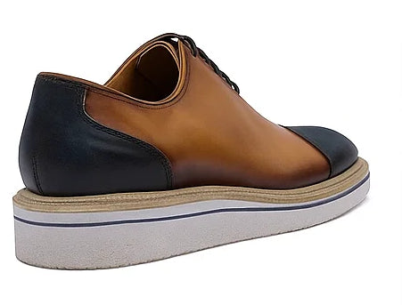 Two Tone Cap toe Calfskin Oxford