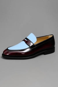 Two Tone Patent Leather Penny Loafer