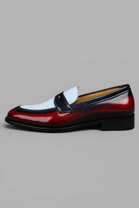 Two Tone Patent Leather Penny Loafer