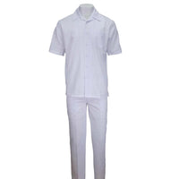White Seersucker 2pc Set