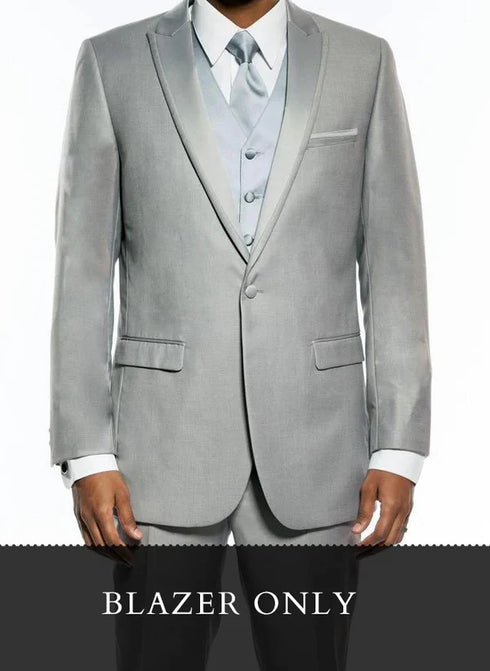 (36R Blazer) Slim Fit Light Gray Blazer