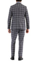 Harvy Grey Mens 2 Button Slim Notch Lapel Suit