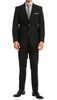 PL1969 Men's Black 2-Piece Suit — Big & Tall Fit, Sizes 38-72 (Short, Regular & Long)