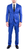 Mens Slim Fit Plaid Suit in Blue – Elegant 3 Piece Formal Set