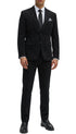 The Cordell Black 2pc Cotton Corduroy Notch Lapel Suit