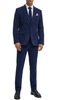 Mens Fall Fabric Cotton corduroy Suit - Winter Jacket and Pants in Color "Navy" - Navy front view