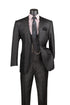 Mens Glen Plaid 3-Piece Suit – Classic Regular Fit Design