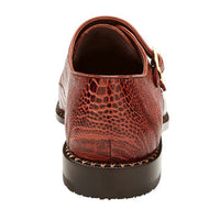 Ostrich Leg Belt- Chocolate Brown