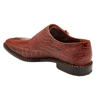 Ostrich Leg Belt- Chocolate Brown