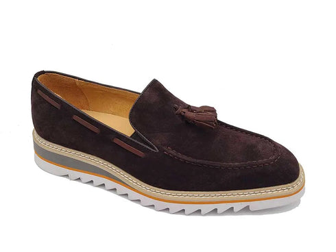 Venetian Suede Loafer with Calfskin Tassel