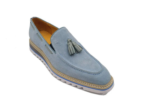 Venetian Suede Loafer with Calfskin Tassel