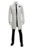 Mens White Velvet Victorian Tailcoat Tuxedo – Three Quarter Length Cutaway Stage And Wedding Jacket