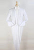 All White Mens Tuxedo -  Wedding Suit - Mens One Button Modern Fit Vested Shawl Tuxedo In White