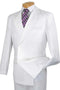 Mens Classic Double Breasted Poplin Suit In White