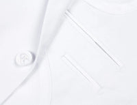 White Wedding Suit For Men - Perfect For Groom - Mens Basic Two Button Classic Fit Suit In White