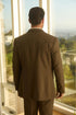 Western Style Brown Suit for Men – Refined Fit with Elbow Patch Accents