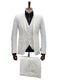 Ivory Tuxedo - Cream Wedding Suit  - Off White Groom 2 Button Lapel Suit