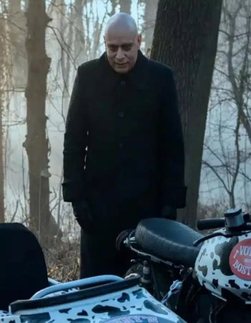 Wednesday Uncle Fester Black Trench Coat