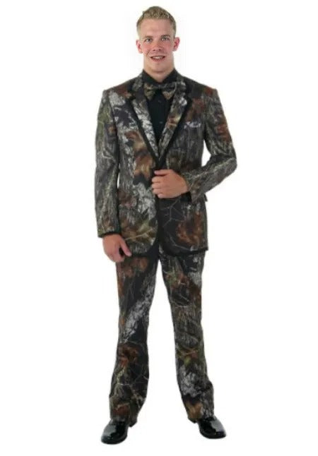 Western Tuxedo - Traje Para Hombre Novio - Cowboy Suit - Green and Brown Mix Pattern