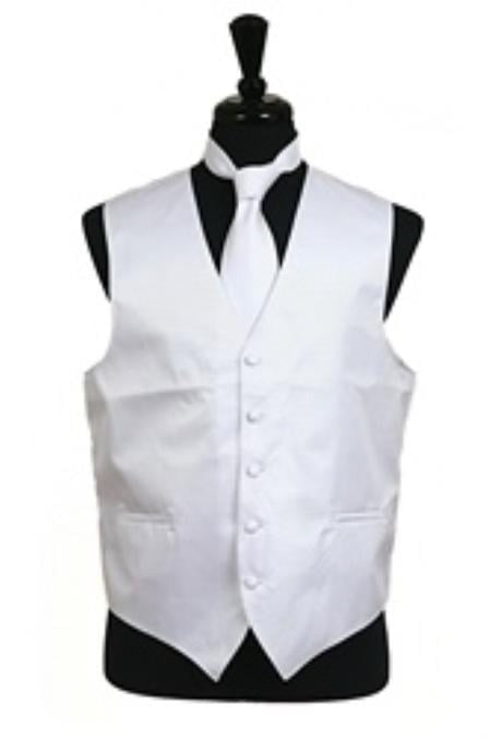 Men's White Horizontal Rib Pattern Vest Waistcoat - Men's Neck Ties - Mens Dress Tie - Trendy Mens Ties Oversized Coats