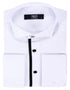 Black Stripe Detailed White Men Tuxedo Shirt