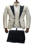 Ivory Wedding Suit - Cream Tuxedo Suit - Ivory Dinner Jacket Plus Pants White ~ Gold