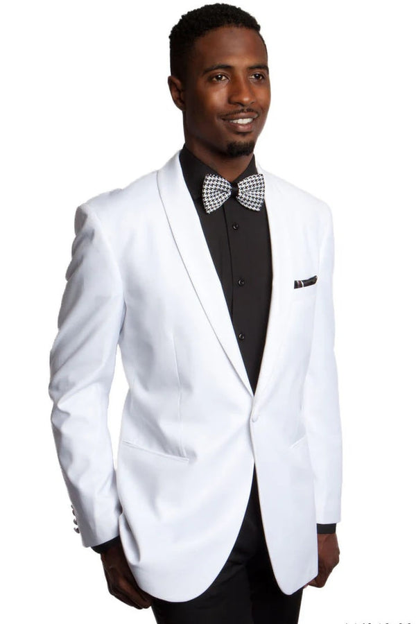 MICHAELS SHAWL COLLAR WHITE ONE BUTTON TUXEDO