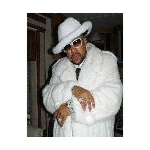White Pimp Faux Fur Coat White Pimp Coat