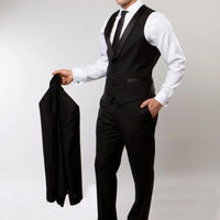 Bryan Michaels Slim Fit 3-PC Tuxedo, Black