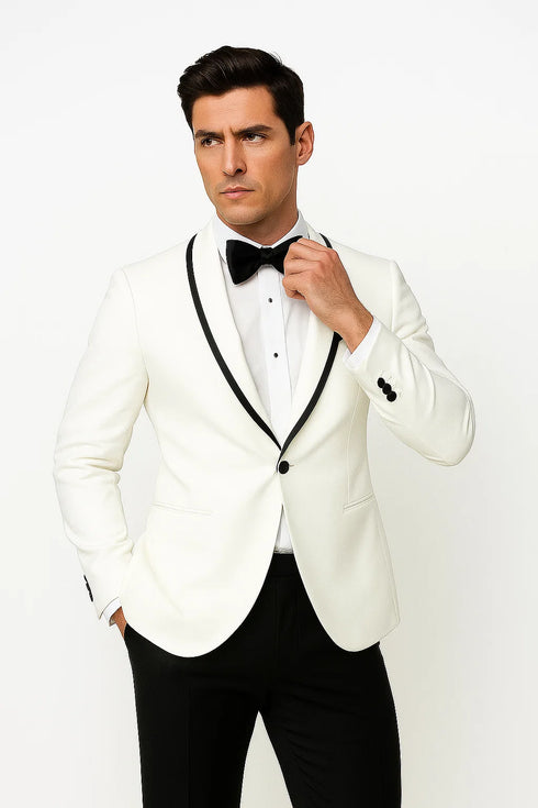 White and Black Dinner Jacket 