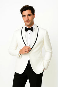 White and Black Dinner Jacket 