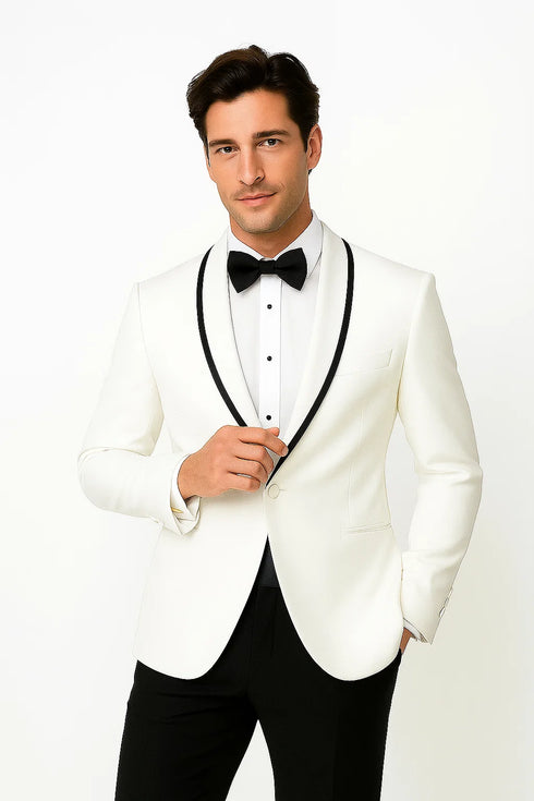 White and Black Dinner Jacket 
