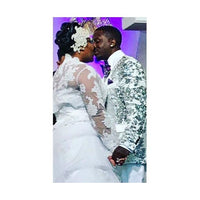 White and Silver Sequin Blazer