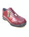 Los Altos Wine Red Ostrich Leg Lace Up Sneakers