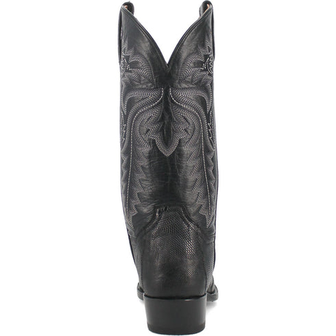 Dan Post Men’s Winston Black Exotic Lizard Leather 13” Round Toe Cowboy Boot