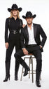 "EJ Samuel Men's Two-Button Velvet Suit in Black"