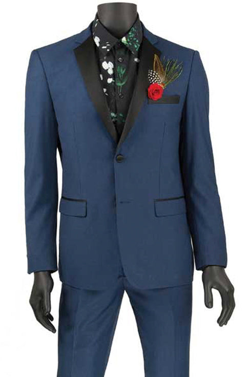 Mens Ultra Slim Fit Tuxedo in Blue