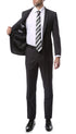 Mens ZNL22S 2pc 2 Button Slim Fit Charcoal Grey Zonettie Suit