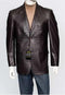 Zacchi Men's Italian Cut Men's Alligator Jacket Print Genuine Leather Feel 2 Button 29881 Brown Crocodile Print Blazer Available in Big and Tall Barn Jackets