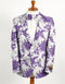 Mens 2 Button White & Lavender Purple Floral Paisley Prom and Wedding Blazer